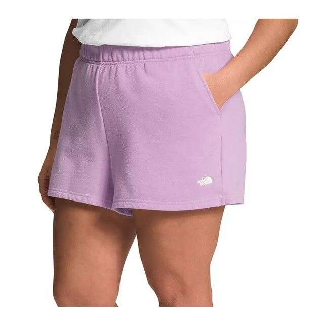 The North Face Half Dome Standard Fit Fleece Shorts - Lupine/White - Xxl - Nwt